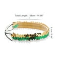thumbnail image 4 of Unique Bargains 1 Pc Elastic Band Sequins Headbands for Women Gold Tone White, 4 of 6
