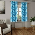 thumbnail image 2 of Ambesonne Sea Shells Grommet Curtain, Starfish and Scallop, 50" x 63", Blue Dark Blue White, 2 of 6