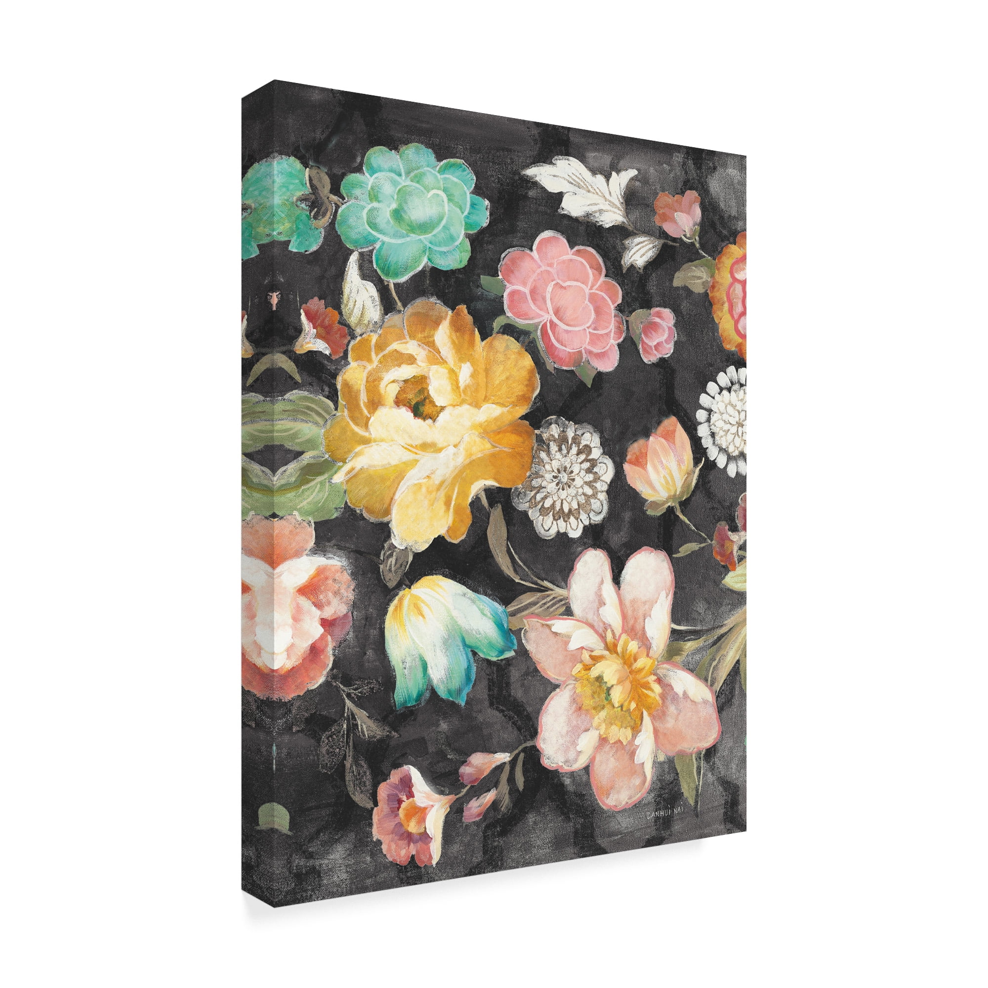 Trademark Fine Art 'Garden of Delight Black III' Canvas Art by Danhui Nai
