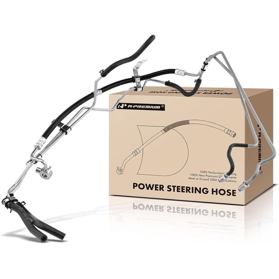 A-Premium Power Steering Pressure & Return Hoses Line Assembly Compatible with Compatible with Toyota Tundra 2003-2006, Sequoia 2001-2007, 4.7L, with O-ring & Washer, Pump To Gear/Rack Pinion
