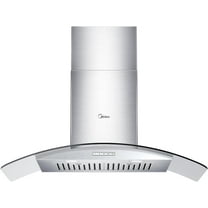 Midea 30 inch Ducted Vent Hood: 450 CFM, 3-Speed Fan, Stainless Steel, Wall Mount, MVG30W8AST, New