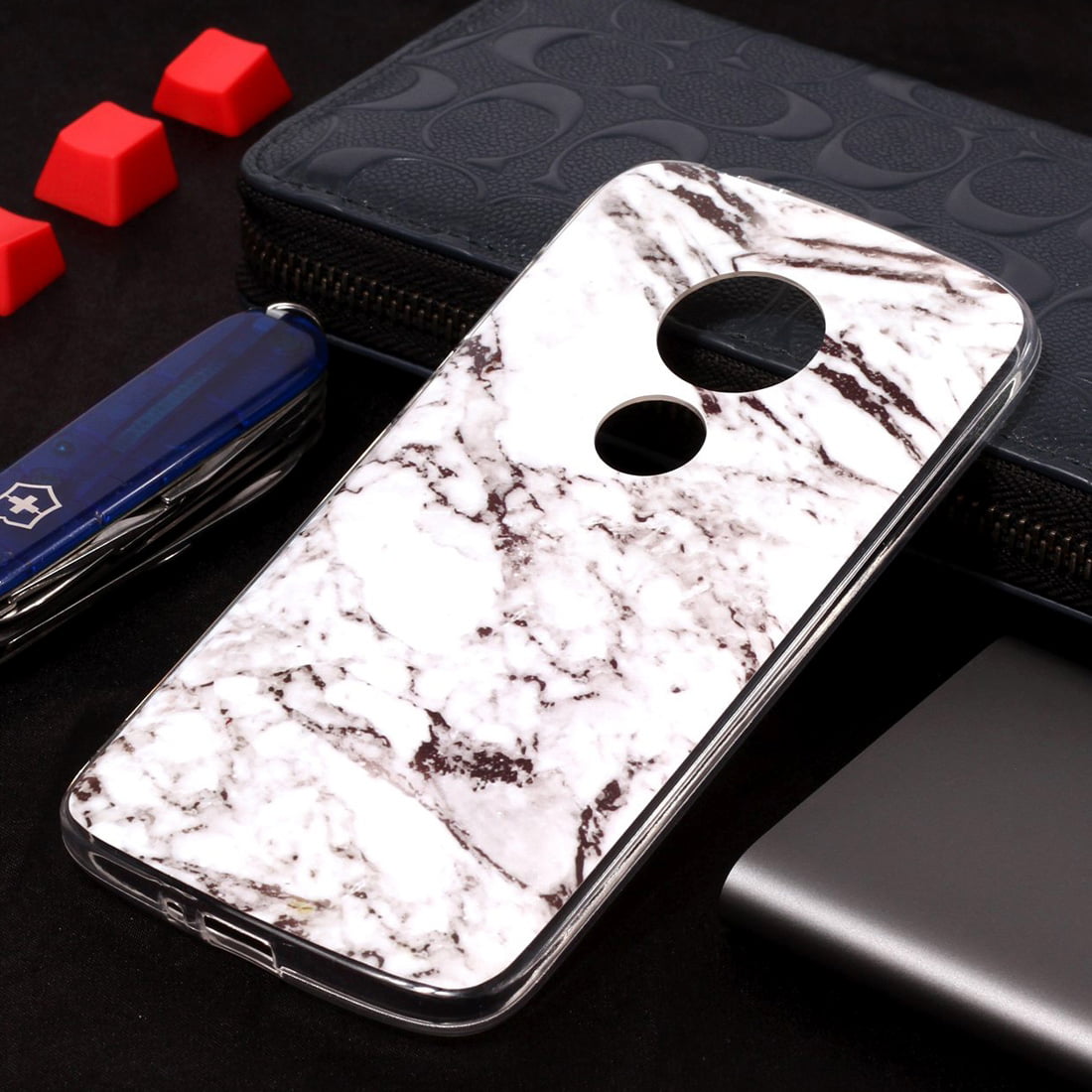 For Moto E5 Play Marble Case and Screen Protector OYIME Luxury Colorful Plating Pattern Skin Design Clear Silicone Rubber Slim Fit Ultra Thin Protective Back Cover Glossy Soft Gel TPU Shell Shockproof Drop Protection Transparent Bumper Case for Motorola M 