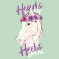 thumbnail image 2 of Girl's Lost Gods Flower Horse Heads Up Heels Down Motto Graphic Tee Mint - Heads Up Small, 2 of 4