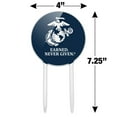 thumbnail image 2 of Acrylic Marine Corps USMC Earned Never Given White Blue Logo Officially Licensed Cake Topper Party Decoration for Wedding Anniversary Birthday Graduation, 2 of 7