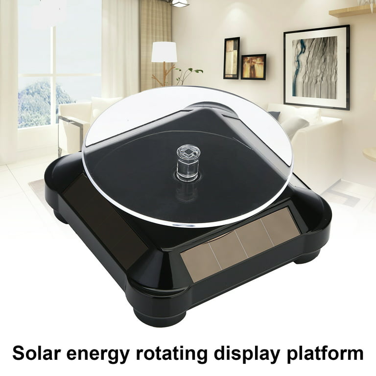 solar powered rotating turntable display stand