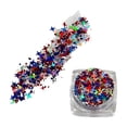 thumbnail image 1 of Bâton Pailleté du 4 Juillet, Paillettes Rouges Blanches et Bleues pour le Visage, Bâtons Pailletés pour les Cheveux, Paillettes Étoile de la Fête de l'Indépendance, Décalcomanies d'Ongles à Sequins du 4 Juillet Confettis Mixtes pour Femmes Filles Décoration d'Ongles pour le Corps(F), 1 of 8
