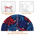 thumbnail image 4 of Lsque Red White Blue Fireworks Print Christmas Tree Skirt, Tree Skirt with Ties or Velcro, Perfect for Holiday Decorations, Halloween, and New Year-36", 4 of 7