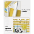 thumbnail image 5 of Swag Curtains, Hello Summer Slippers with Sun Yellow Stripes Rod Pocket Kitchen Curtains Valances Tier Curtains Swag Valance Curtains for Bedroom Living Room 36" x 36", 2 Panels, 5 of 6