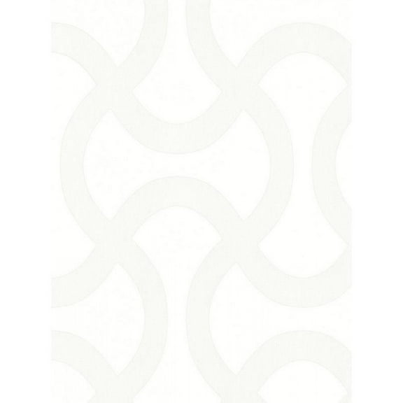 Sample for display purpose only.Concord Wallcoverings Textured Wallpaper Modern Graphic Geometric Wavy Stripes, White Satin, 7 In x 10 In, 255761