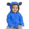 thumbnail image 3 of Huanglei Toddler Kids Baby Boys Girls Sweatshirt Jacket Outerwear Coat Fall Winter Zip Up Cute Bear Ears Hooded Warm Coat Outwear Long Sleeve Coat 2-3 Years, 3 of 4