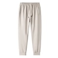 thumbnail image 3 of Men's Solid Color Elastic Waist Drawstring Joggers, Cuffed Ankle Jogger Pants, Lightweight Breathable Comfortable Sweatpants for Running Gym Workout Casual Daily, | AKLJWH,Khaki XL, 3 of 9