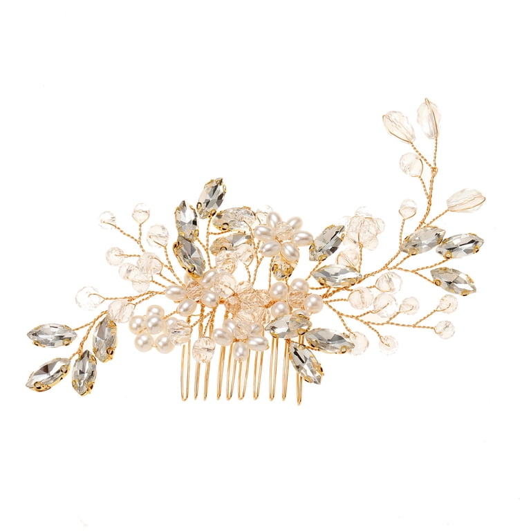 D-GROEE Wedding Hair Accessories for Brides Flower Hair Comb  display picture 1