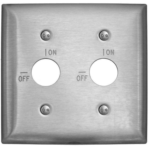 hubbell wiring device-kellems ss22rkl wall plate,2 gang,ss