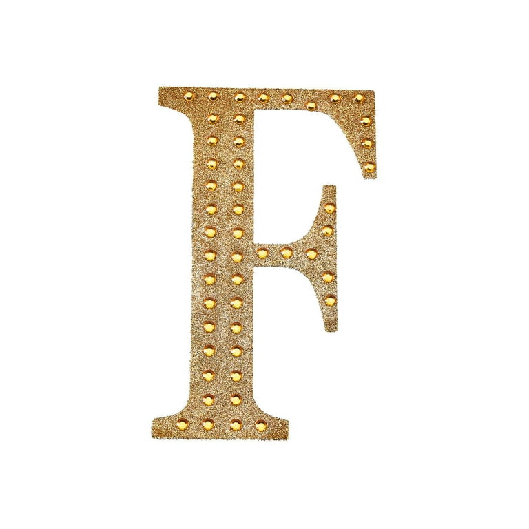 8 Gold Self-Adhesive Rhinestone Letter Stickers, Alphabet Stickers For DIY  Crafts - H