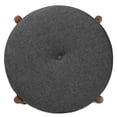 thumbnail image 4 of Baxton Studio Iliana Gray Fabric and Walnut Brown Wood Ottoman Footstool, 4 of 8