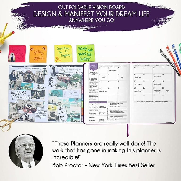 Manifestation Planner - Undated Deluxe Weekly & Monthly Life Planner to  Achieve Your Goals, A 12 Month Journey to Increase Productivity, Organizer  