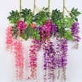 thumbnail image 3 of Gwong Decoración hogareña Vid Wisteria Flores artificiales Arco de boda Gazebo Decoración Inicio Guirnalda Gwong 8107950, 3 of 6