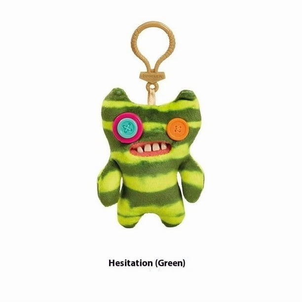 Keychain Crochet Animals Keychain,Funny Ugly Monster,Collectible(Keychain -Hesitation Monster (Green)