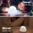 thumbnail image 5 of Rechargeable LED Night Light for Kids with 4 Brightness Levels, Cloud Lamp with Silicone Strap, Compatible with Nursery and Baby Rooms (White), 5 of 5