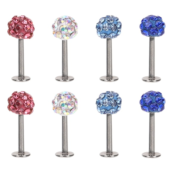 Pendientes de tachuelas de 8pcs Pendientes de cartílago Tragus Pendientes perforados Pendientes perforados