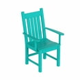 thumbnail image 5 of WestinTrends Malibu 5 Piece Patio Dining Set, All Weather Poly Lumber Outdoor Table and Chairs Furniture Set, 47" Round Dining Table with Umbrella Hole and 4 Arm Chairs, Turquoise, 5 of 8