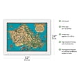 thumbnail image 2 of Hawaii USA - Island of Oahu Map - Vintage Hawaiian Colored Cartographic Map by Ruth Taylor White c.1941 - Japanese Unryu Rice Paper Art Print 24 x 32 in, 2 of 4
