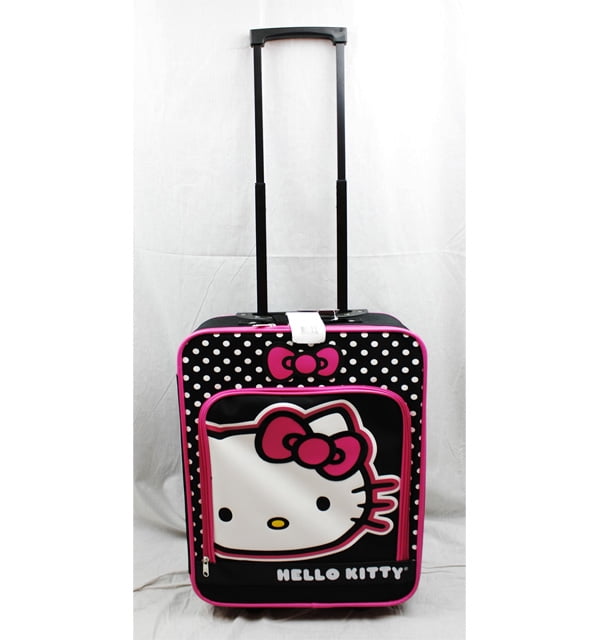 Hello Kitty Luggage Hello Kitty Black Face with Dots Rolling Bag