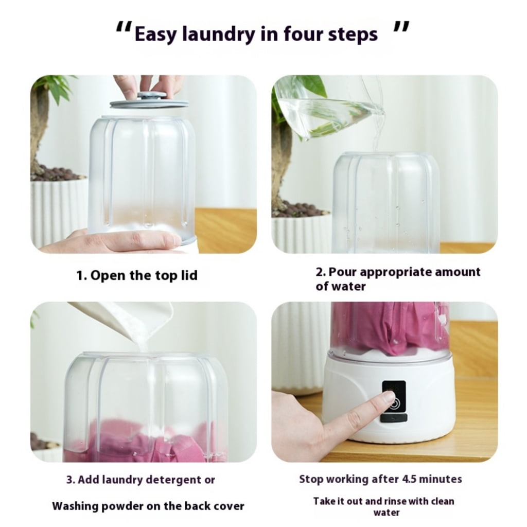 Portable Cordless Mini Washing Machine For Underwear Socks Baby Clothes Travel