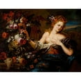 thumbnail image 2 of Gaspar Peeter Verbruggen the Elder 14x12 Gold Ornate Wood Frame and Double Matted Museum Art Print Titled - Flora - an Allegory of Spring, 2 of 4