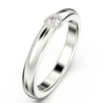 thumbnail image 2 of 0.17ct Vertex Diamond Moissanite Ring 10k White Gold Wedding Band, 2 of 4