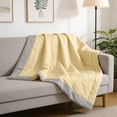 thumbnail image 5 of Btomtd Solid Color Summer Quilt, Breathable Cooling Blanket for Bedroom & Dormitory, Washable Lightweight Comforter, 59" x 79" (Yellow), 5 of 6