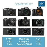 BM Premium EN-EL20, EN-EL20A Battery and Charger for Nikon Coolpix P950, P1000, DL24-500, Coolpix A, 1 AW1, 1 J1, 1 J2, 1 J3, 1 S1, 1 V3 Cameras