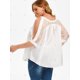 thumbnail image 3 of Grupo abierto de encaje de hombro curvo Hem más el tamaño de la blusa Rosegal Blusas Tallas Grandes, 3 of 5