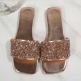 thumbnail image 6 of Horivan Women's Rhinestone Slide Sandals Sparkly Flat Slippers for Women Casual Comfort Summer Outdoor Indoor Wear Glam House Shoes, 6 of 9