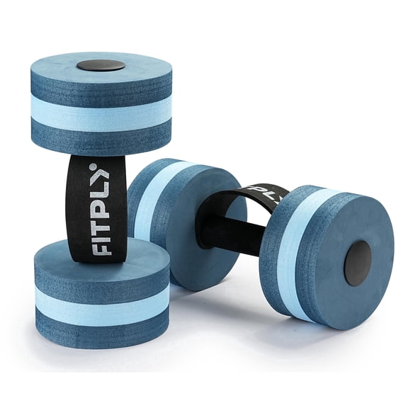 Fitply 2PCS Water Weights Aquatic Pool Dumbbells, EVA Foam with Handle Strip, Lightweight for Upper Body Water Aerobics Exercise