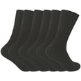 thumbnail image 1 of SURJDE Mens 6 Pack Thin 100% Cotton Lightweight Breathable Ribbed Crew Dress Socks, 1 of 1