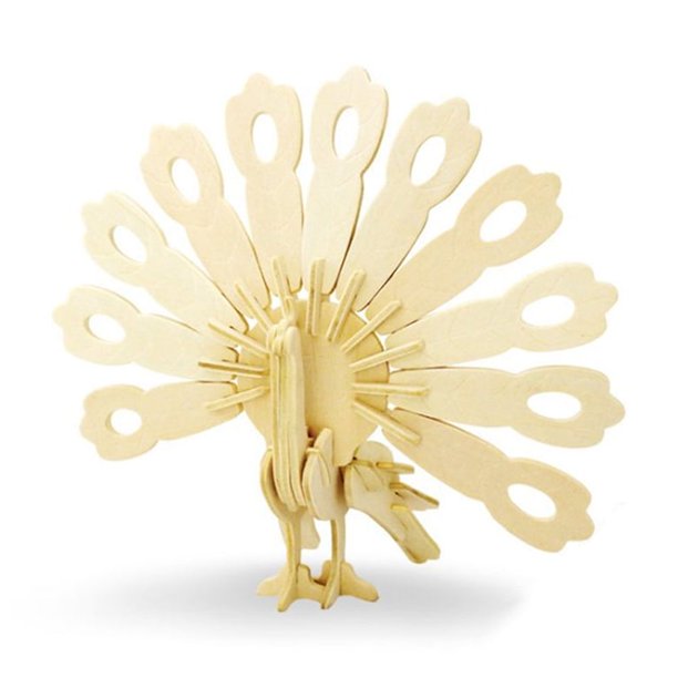 EeaseMX Rompecabezas de madera 3D para niños, juguete educativo de bloques, regalo para niños