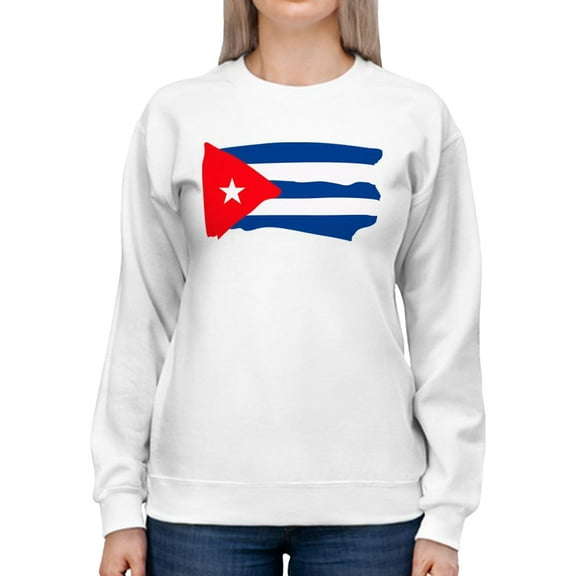 Cuban Flag Sweatshirt Women -SPIdeals Designs, Female Small