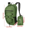 thumbnail image 3 of Hvmvliv Foldable Hiking Backpack Outdoor Travel Sackpack Lightweight Travel Backpack, Small Knapsack for Teen Outdoor Sports Travel Green, 3 of 6