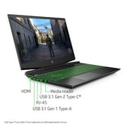 HP Pavilion 15.6 FHD Gaming Laptop, Intel Core i5-10300H, 8GB RAM, NVIDIA GeForce GTX 1650 4GB, 250GB SSD, Windows 10 Home, Black, 15-dk1056wm