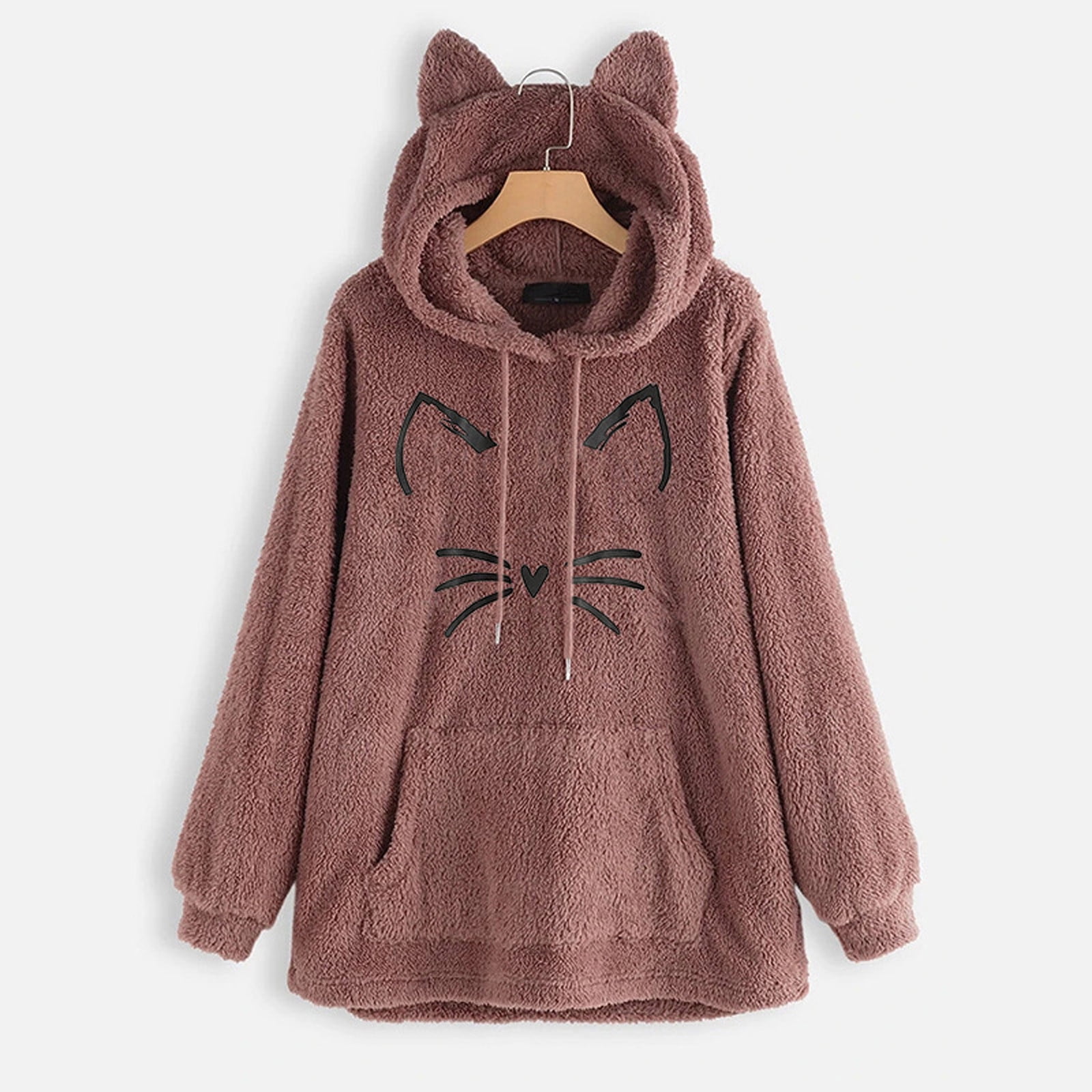 fuzzy cat hoodie