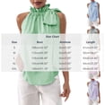 thumbnail image 3 of Levmjia Womens Sleeveless Tank Tops Lightweight Ruffled Halter Neck Striped Drawstring Loose Fit Casual Blouses Breathable Summer Shirts Daily Shopping Beach Holiday, 3 of 5