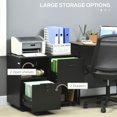 thumbnail image 4 of Black Mobile Printer Stand with File Cabinet & Lock - Office Storage for Letter/A4 - 31.5" W x 15.7" D - Versatile Filing Cabinet for Living Room, Bedroom & Office, 4 of 7