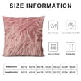 thumbnail image 5 of BANET Ashler Pink Faux Fur Pillow Covers, Fluffy Fuzzy Throw Pillows, Luxurious Shaggy Cushion Covers for Bedroom, Living Room 18x18in, 5 of 5