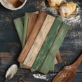 thumbnail image 6 of Farmhouse Dark Sage Green Brown Kitchen Towels Set of 4, Water Absorbent Dish Towel, Vintage Wooden Striped Decorative Hand Towels - Quick Drying Cloth for Cooking Baking, 18x28 Inch, 6 of 8
