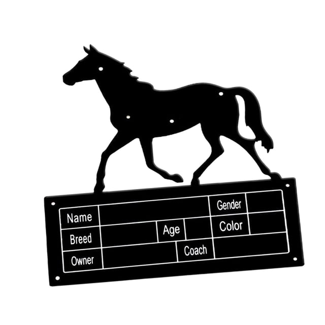 Placa con nombre para de caballos Letrero para caballos Decoración para de caballos 9,8" x 10,6" Decoración decorativa para el hogar