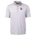 thumbnail image 2 of Men's Cutter & Buck Gray/White New Hampshire Fisher Cats Virtue Eco Pique Micro Stripe Recycled Polo, 2 of 3