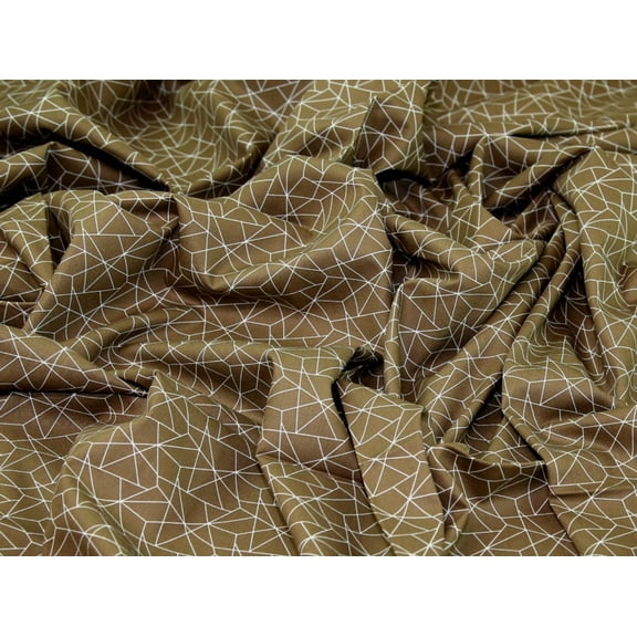 Minerva 100% Cotton Poplin Fabric Brown - per yard