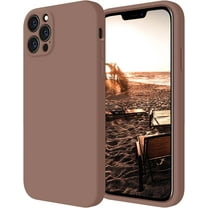for iPhone 12 Pro Max Case, Silicone Upgraded [Camera Protecion] Phone Case with Soft Anti-Scratch Microfiber Lining, 6.7 inch, Light Brown