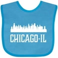 thumbnail image 3 of Inktastic Chicago Illinois Skyline Il Cities Boys or Girls Baby Bib, 3 of 4